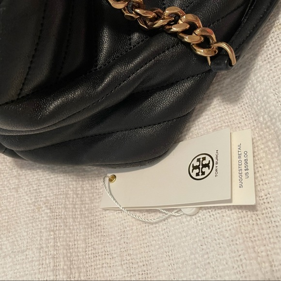 SOLD Tory Burch Kira Tote Bag Black & Gold - Picture 10 of 14